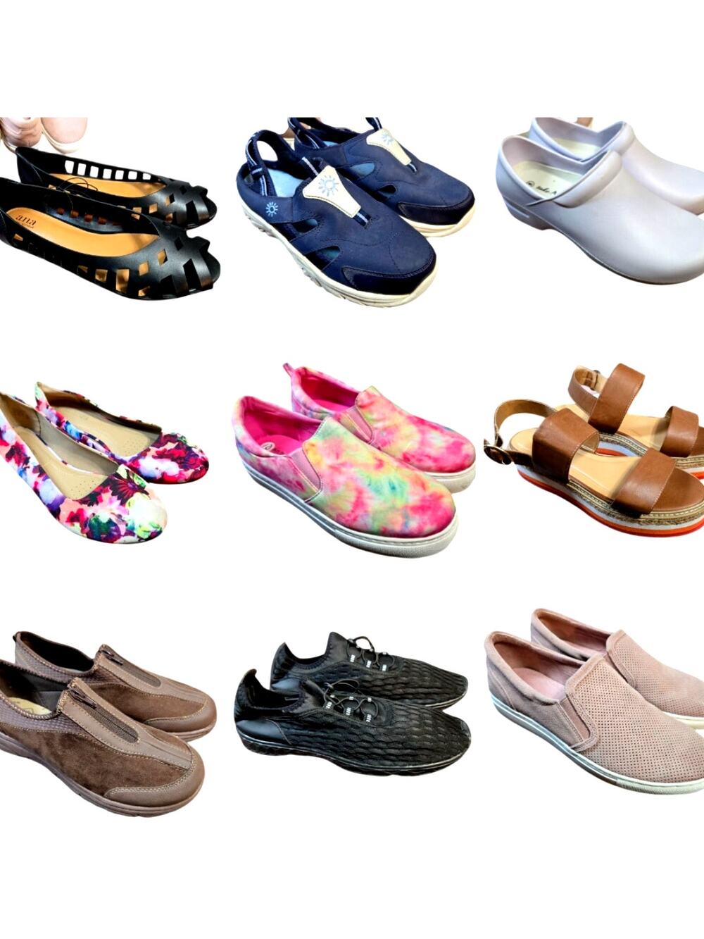 Bulk Women’s Flats Sandals Shoe Lot Of 9 Name Brand Wholesale Reseller Great ROI